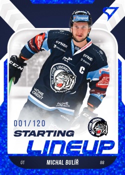 Michal Bulir Liberec Tipsport ELH 2022/23 SportZoo 2. serie Starting LINEUP 1st PERIOD /120 #SL-41